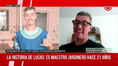 La historia de Lucas: Es maestro jardinero hace 21 a&ntilde;os